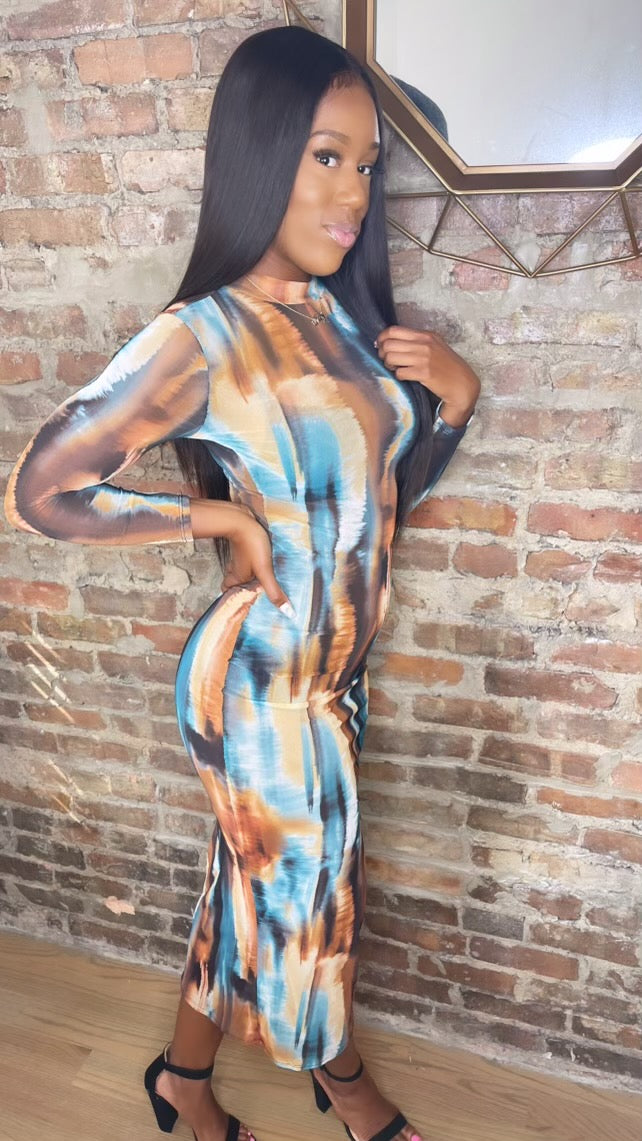 Work of Art Mesh Dress